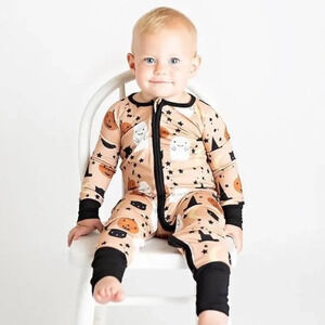 Emerson and Friends 6-12 months Halloween Bamboo Pajamas Ghost Pumpkin Stars